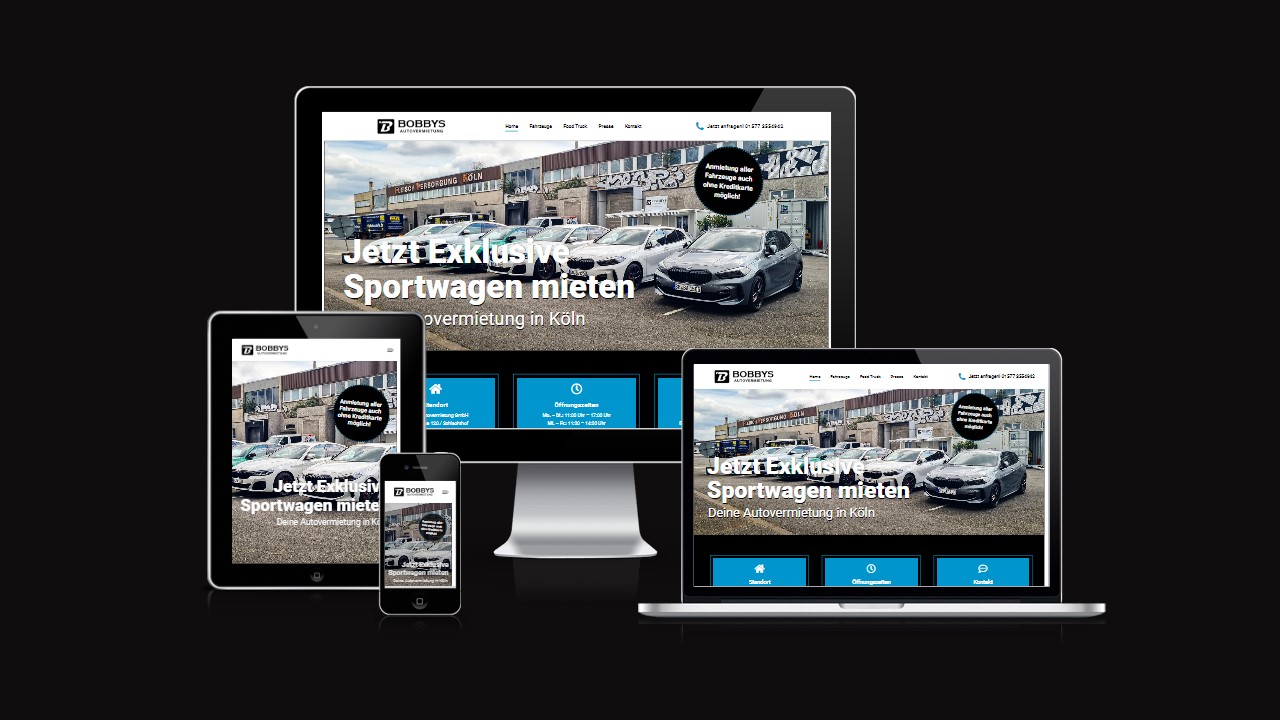 Bobbys Autovermietung, Website mieten