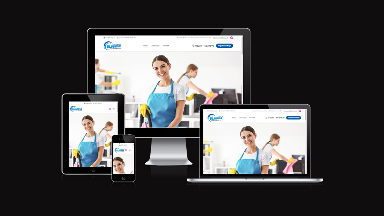 Klarfly Gebäudereinigung, Website mieten